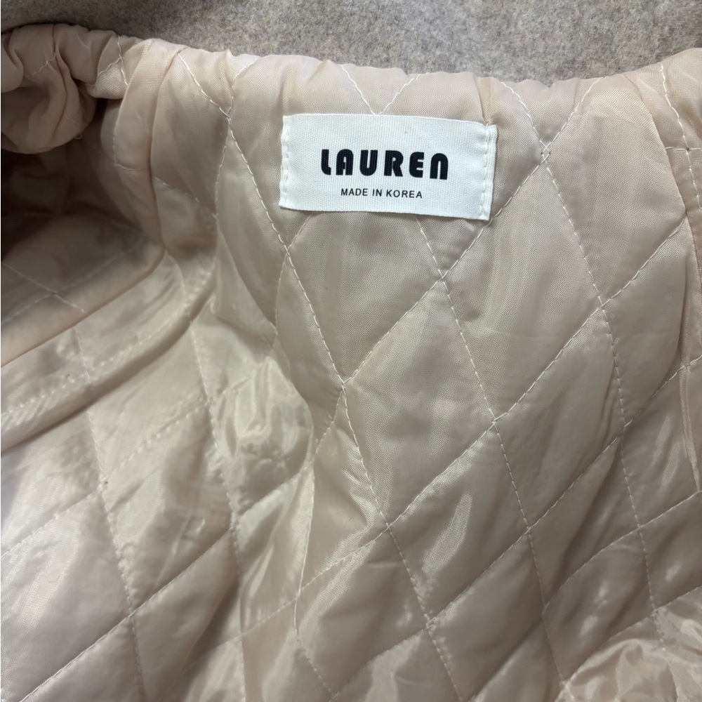 Elegant Beige Belted Wrap Coat - Picture 9 of 9